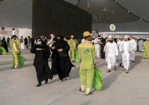 This year's Hajj was held in sweltering heat, and for those serving pilgrims there was little relief