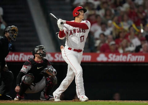 Ohtani hits the longest home run of his MLB career (493 feet) to reach 30 this season