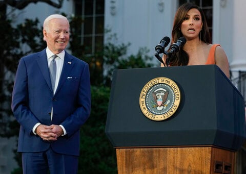 Bidens and Eva Longoria screen 'Flamin' Hot' movie about the origins of the spicy Cheetos snack