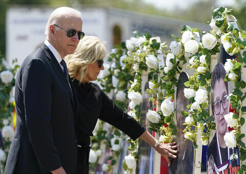 Biden will mark the anniversary of a gun safety law signed after the Uvalde, Texas, school massacre