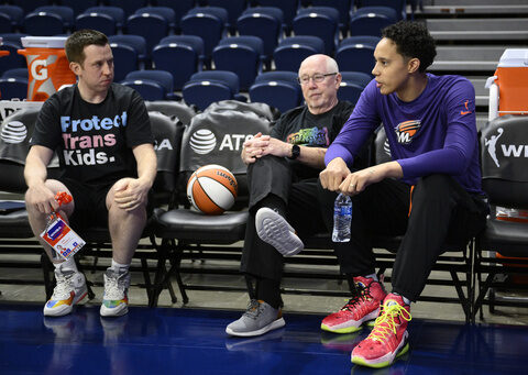 Brittney Griner is honored in Washington despite missing Mercury's game with a hip injury