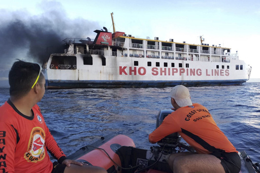 Philippine ferry with 120 people onboard catches fire at sea, rescue underway