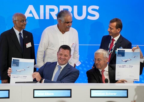 Airbus wins mammoth order for 500 jets from India's IndiGo at Paris Air Show