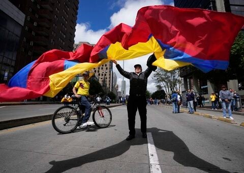 Thousands take to the streets in Colombia to protest leftist government's reforms