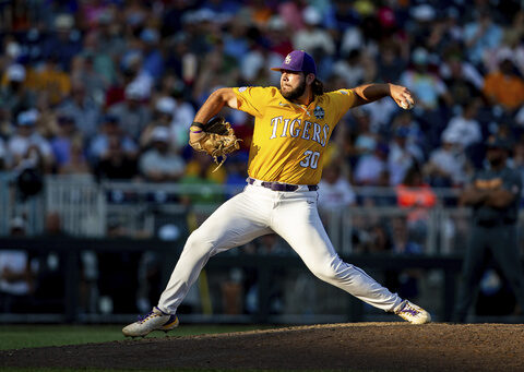 Nate Ackenhausen shines in his first start and LSU shuts out Tennessee 5-0 at College World Series