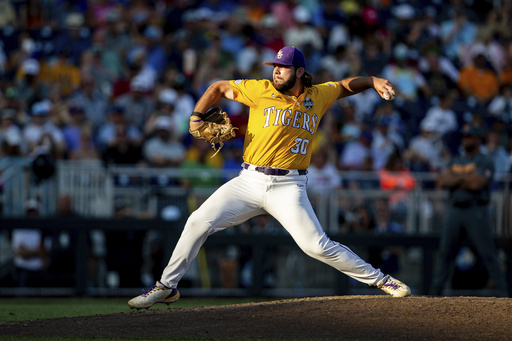 Nate Ackenhausen shines in his first start and LSU shuts out Tennessee 5-0 at College World Series