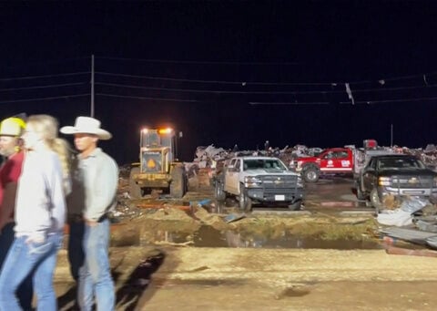 Tornadoes tear through northern Texas town, killing 3 people and causing widespread damage