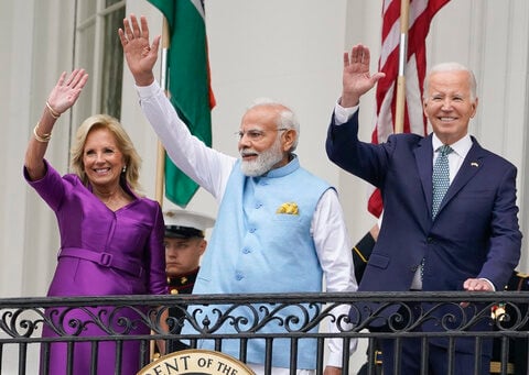 Human rights in the air, millet and mushrooms on the plates at the White House dinner for India