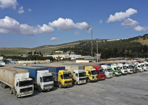 UN aid enters Syrian rebel enclave from government territory in first such crossing since earthquake