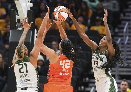 Sun center Brionna Jones is out for the season with a ruptured Achilles