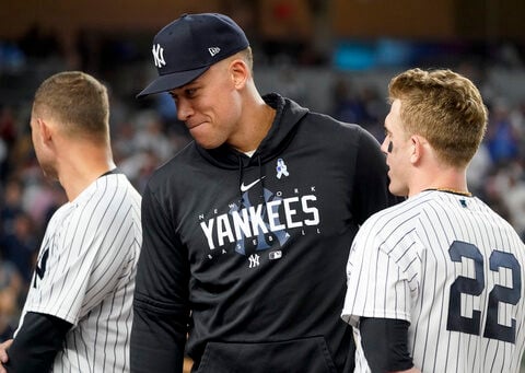 Aaron Judge says toe ligament is torn and he's not ready for baseball activities