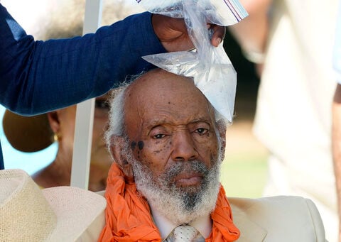 Civil rights icon James Meredith, 90, falls at Mississippi event but has no visible injuries