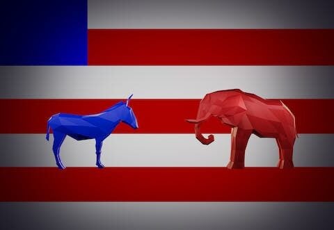 Why do voters have to pick a Republican or a Democrat in the US?