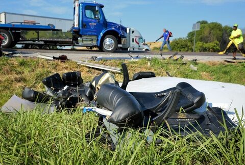 NTSB looking at risk parked semis posed to Greyhound bus in fatal Illinois accident