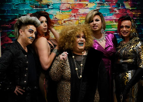 Drag queens are out, proud and loud in a string of coal towns, from a bingo hall to blue-collar bars