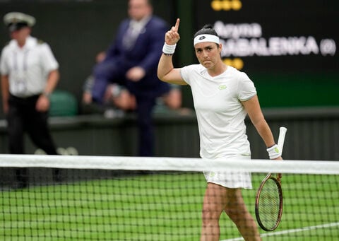 Ons Jabeur plays Marketa Vondrousova in the Wimbledon women's final