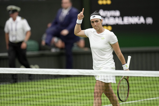 Ons Jabeur plays Marketa Vondrousova in the Wimbledon women's final