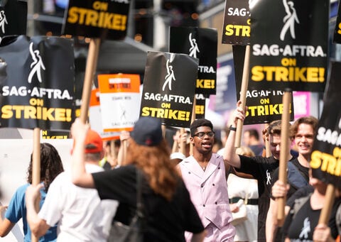 Actors and writers on strike are united and determined in the face of a long summer standoff