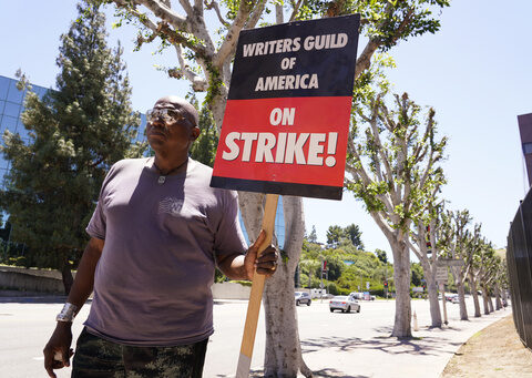 Trimmed trees outside LA studio become flashpoint for striking Hollywood writers and actors