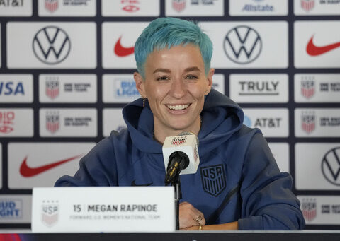 Rapinoe's farewell begins with the U.S. team's opening Women's World Cup match against Vietnam