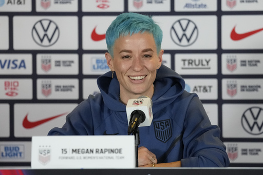 Rapinoe's farewell begins with the U.S. team's opening Women's World Cup match against Vietnam