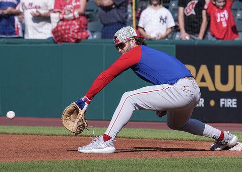 Phillies slide star Bryce Harper over to first base as team evaluates trade deadline options