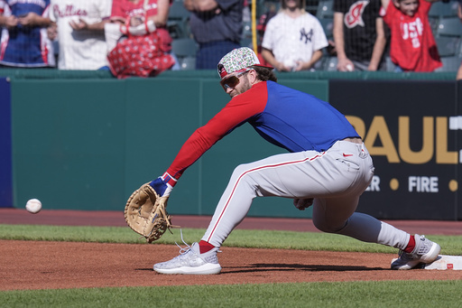 Phillies slide star Bryce Harper over to first base as team evaluates trade deadline options