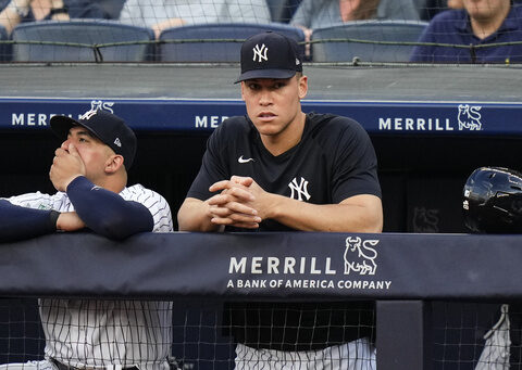 One month into toe injury, Aaron Judge begins hitting off a tee but says he's unable to run