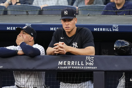 One month into toe injury, Aaron Judge begins hitting off a tee but says he's unable to run