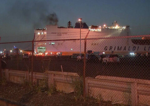 2 New Jersey firefighters died battling a blaze deep in a ship carrying 5,000 cars