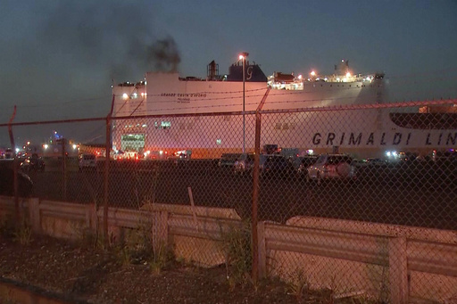 2 New Jersey firefighters died battling a blaze deep in a ship carrying 5,000 cars