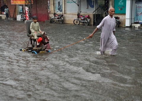 2 weeks of monsoon rains in Pakistan have killed at least 55, including 8 children