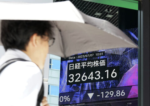 Stock market today: Asian shares fall as strong US data dash hopes for an end to rate hikes