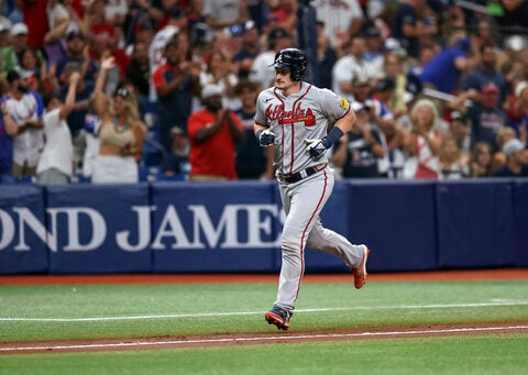 Majors-leading Braves beat the Rays 2-1 in a matchup of teams with the best records in baseball