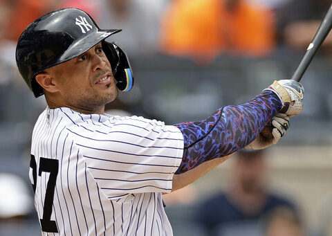 Stanton homers twice as Yankees rebound with 6-3 win over Cubs