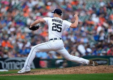 Three Tigers pitchers combine to no-hit Blue Jays in 2-0 victory