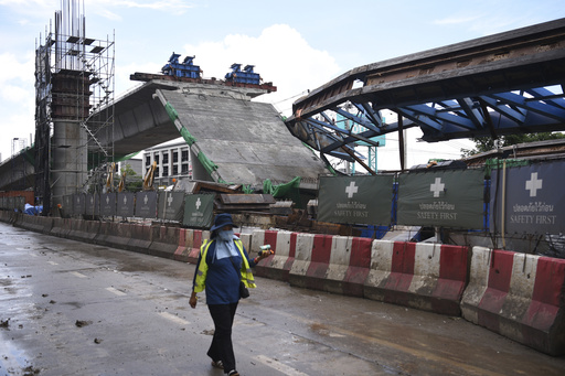 At least 1 killed as elevated road collapses in Bangkok