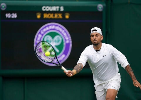 Nick Kyrgios withdraws on eve of Wimbledon with a wrist injury. He was the runner-up last year