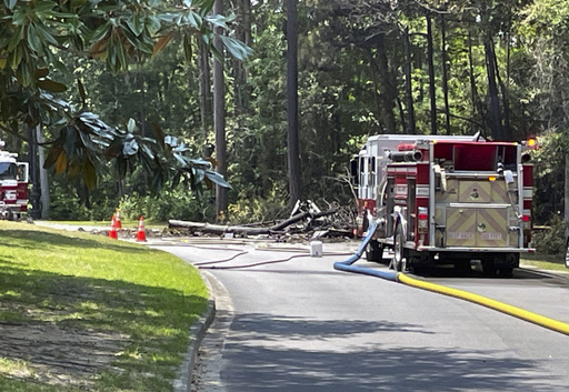 At least 1 person is dead in a fiery small plane crash in South Carolina beach resort