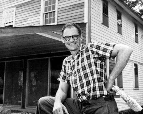 Playwright Arthur Miller's old studio is in a Connecticut parking lot, awaiting its next act