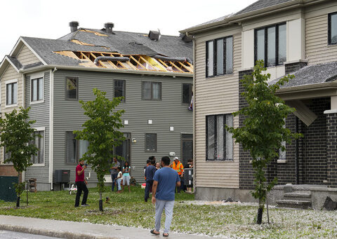 More than 100 homes damaged when tornado hits suburb of Canada's capital