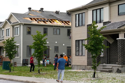 More than 100 homes damaged when tornado hits suburb of Canada's capital