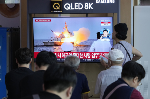 North Korea's Kim watches cruise missile launches as US, South Korean troops begin annual drills