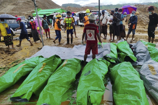 Rescuers recover 33 bodies from a landslide at a Myanmar jade mine, with 3 people still missing