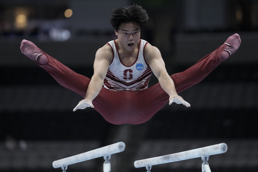 Teenager Asher Hong takes narrow lead after first day of U.S. men's gymnastics championships