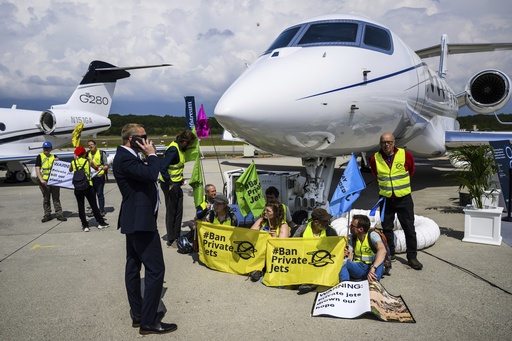 Climate activists target jets, yachts and golf in a string of global protests against luxury