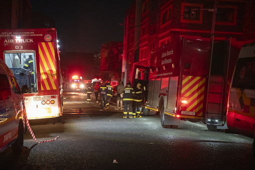 A building fire has killed at least 58 people, many homeless, in Johannesburg, authorities say