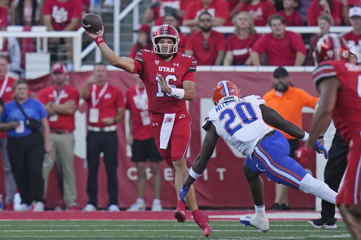 Bryson Barnes helps No. 14 Utah beat Florida 24-11 in season opener