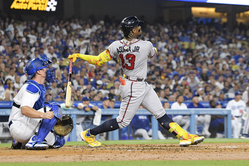 Acuña hits grand slam to become first player with 30 home runs and 60 stolen bases