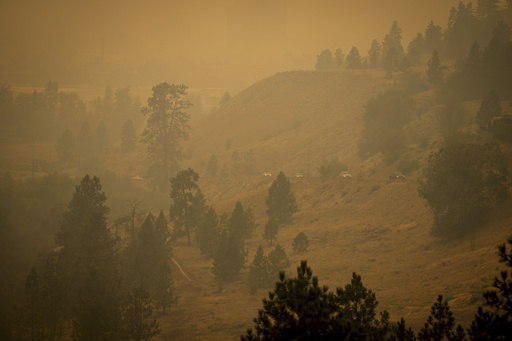 Firefighters curb blazes threatening 2 cities in western Canada but are 'not out of the woods yet'